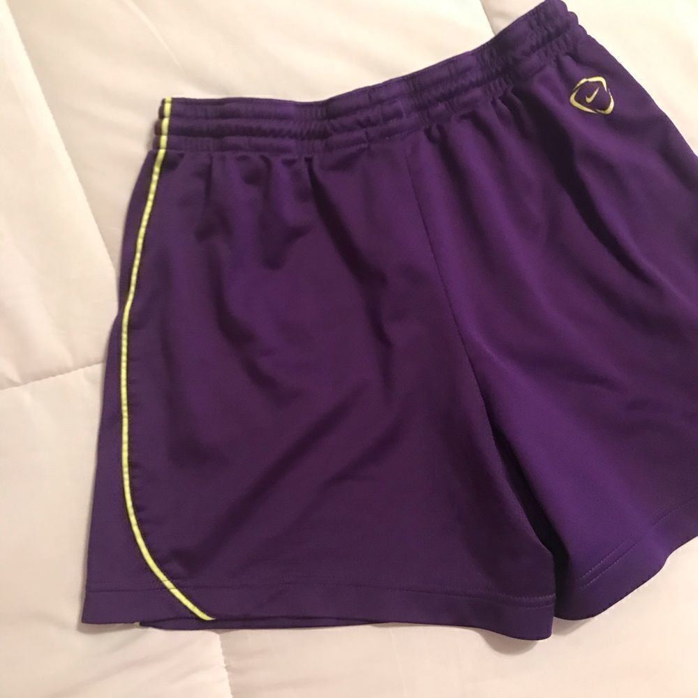 Nike Dri-Fit Shorts Purple/ Neon Green - Picture 7 of 7
